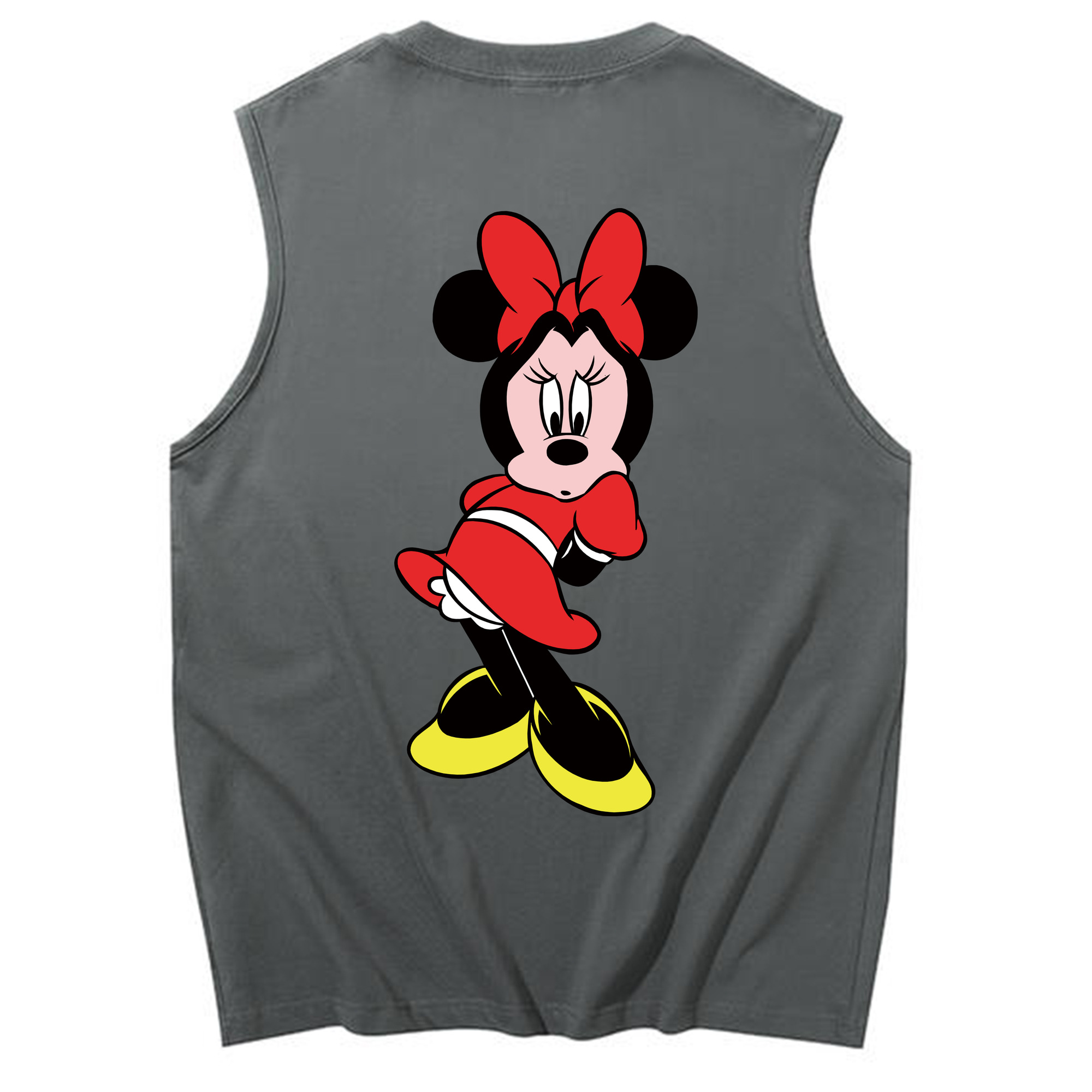 ミッキーマウス Mickey Mouse コットン100％タンクトップ（背面プリント）